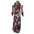 Load image into Gallery viewer, ERDEM Black Multi Floral Printed Anora Silk Gown / Formal Dress