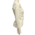 Load image into Gallery viewer, Tom Ford Ivory Ruched Leather Asymmetric Moto Jacket