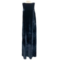 Load image into Gallery viewer, Peserico Navy Monili Bead Embellished Velvet Maxi Dress