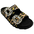 Load image into Gallery viewer, Roger Vivier Black / Brown Animal Print Double Rhinestone Buckle Sandals