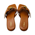 Load image into Gallery viewer, Chloe Light Brown Leather Flat Mae Sandals
