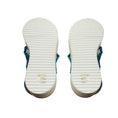 Load image into Gallery viewer, Robert Clergerie Teal Crochet Knit Cross Strap Sandals