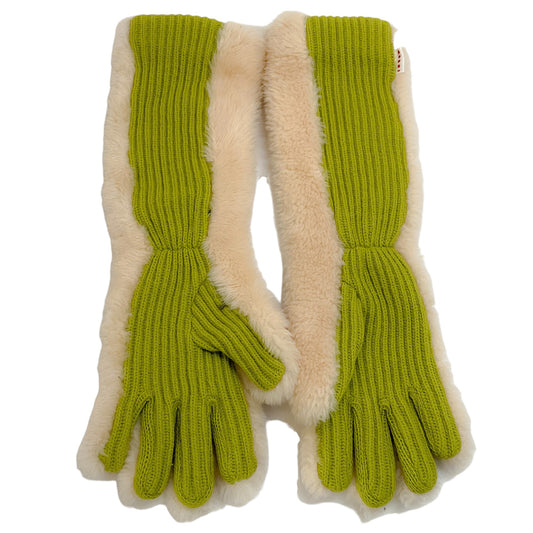 Marni Natural Shearling Gloves