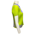 Load image into Gallery viewer, Pleats Please by Issey Miyake Lime Green / Lavender Purple Pleated Short Sleeved Top
