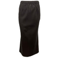 Load image into Gallery viewer, Interdee Brown Stretch Lamb Leather Midi Skirt