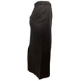 Load image into Gallery viewer, Interdee Brown Stretch Lamb Leather Midi Skirt