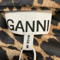 Load image into Gallery viewer, Ganni Tan / Brown / Black Leopard Printed Short Sleeved Silk Midi Dress