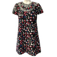 Load image into Gallery viewer, Valentino Black Multi Floral Dress with Lace Insets