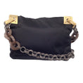 Load image into Gallery viewer, Lanvin Black Beaded and Rhinestone Embellished Silk Shoulder Bag
