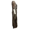Load image into Gallery viewer, Ganni Tan / Brown / Black Leopard Printed Short Sleeved Silk Midi Dress