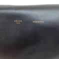 Load image into Gallery viewer, Celine Black Leather Large Fold Over Clutch