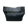 Load image into Gallery viewer, Celine Black Leather Large Fold Over Clutch