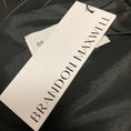 Load image into Gallery viewer, Brandon Maxwell Black / White Pinstripe Lowery Asymmetric Dress