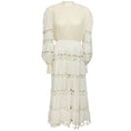 Load image into Gallery viewer, Zimmermann White Puckered Cotton Pique Lace Midi Dress