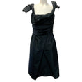 Load image into Gallery viewer, Prada Black Silk Cocktail Dress with Bow Details