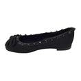 Load image into Gallery viewer, Valentino Black Rockstud Satin Ballet Flats