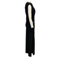 Load image into Gallery viewer, Brandon Maxwell Black / White Pinstripe Lowery Asymmetric Dress