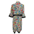 Load image into Gallery viewer, Talbot Runhof White / Red / Black Multi Leopard Printed Lace Trimmed Midi Dress