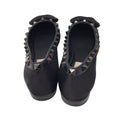 Load image into Gallery viewer, Valentino Black Rockstud Satin Ballet Flats