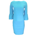Load image into Gallery viewer, Akris Punto Turquoise Stretch Knit Top and Skirt Two-Piece Set
