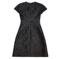 Load image into Gallery viewer, Michael Kors Collection Black Crystal Embellished Cut-Out Detail Short Sleeved Jacquard Brocade Dress
