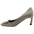 Load image into Gallery viewer, Roger Vivier Silver Satin Stella Trompette Pumps