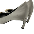 Load image into Gallery viewer, Roger Vivier Silver Satin Stella Trompette Pumps