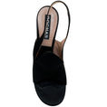 Load image into Gallery viewer, Rochas Black Satin Slingback Pumps