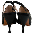 Load image into Gallery viewer, Rochas Black Satin Slingback Pumps
