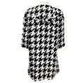 Load image into Gallery viewer, Edward Achour Black / Silver Collarless Houndstooth Coat with Gold Buttons