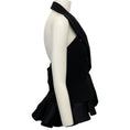 Load image into Gallery viewer, Moschino Couture Black Wool Peplum Tuxedo Halter Top