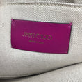 Load image into Gallery viewer, Jimmy Choo Cassie Magenta / Grape I Want Choo Logo Intarsia Sherling Backpack