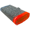 Load image into Gallery viewer, Edie Parker Blue / Orange Silver Glitter Lara Clutch