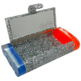 Load image into Gallery viewer, Edie Parker Blue / Orange Silver Glitter Lara Clutch