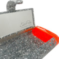 Load image into Gallery viewer, Edie Parker Blue / Orange Silver Glitter Lara Clutch