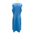 Load image into Gallery viewer, Carolina Herrera Cerulean / Lotus Pink Sleeveless Wool Stretch Midi Dress