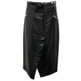 Load image into Gallery viewer, 3.1 Phillip Lim Black Faux Leather Moto Wrap Skirt