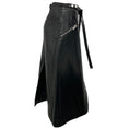 Load image into Gallery viewer, 3.1 Phillip Lim Black Faux Leather Moto Wrap Skirt