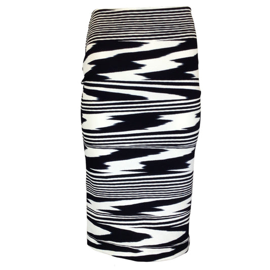 Missoni Black / White 2022 Zigzag Knit Skirt
