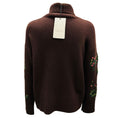 Load image into Gallery viewer, Lamberto Losani Brown Multi Floral Cashmere Knit Turtleneck Sweater