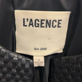 Load image into Gallery viewer, L'Agence Black Basketweave Faux Leather Jacket