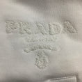 Load image into Gallery viewer, Prada White Logo Detail Zip Front Terrycloth Bomber Jacket