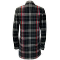 Load image into Gallery viewer, St. John Black Caviar Multi Plaid Wool Knit Blazer