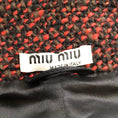 Load image into Gallery viewer, Miu Miu Black / Red Wool Tweed Jacket