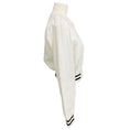 Load image into Gallery viewer, Prada White Logo Detail Zip Front Terrycloth Bomber Jacket