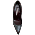 Load image into Gallery viewer, Manolo Blahnik Grey / Wine Leather Pumps