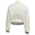 Load image into Gallery viewer, Prada White Logo Detail Zip Front Terrycloth Bomber Jacket