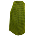 Load image into Gallery viewer, Chanel Boutique Vintage Green CC Logo Button Houndstooth Wool Skirt