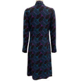 Load image into Gallery viewer, Gucci Black / Teal Silk Logo Tie Front Dress