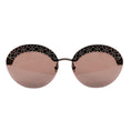 Load image into Gallery viewer, Alaia Brown / Ruthenium Rimless Round Sunglasses